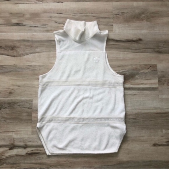 Adidas Women's Cowl Neck Cream Sweater Tank - Picture 3 of 10